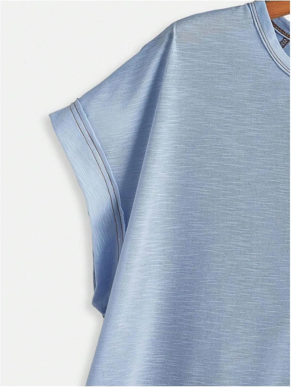 SOLY HUX 2024 Open Back Tops for Women Criss Cross Cut Out Tee Backless Casual Short Sleeve Round Neck T Shirt