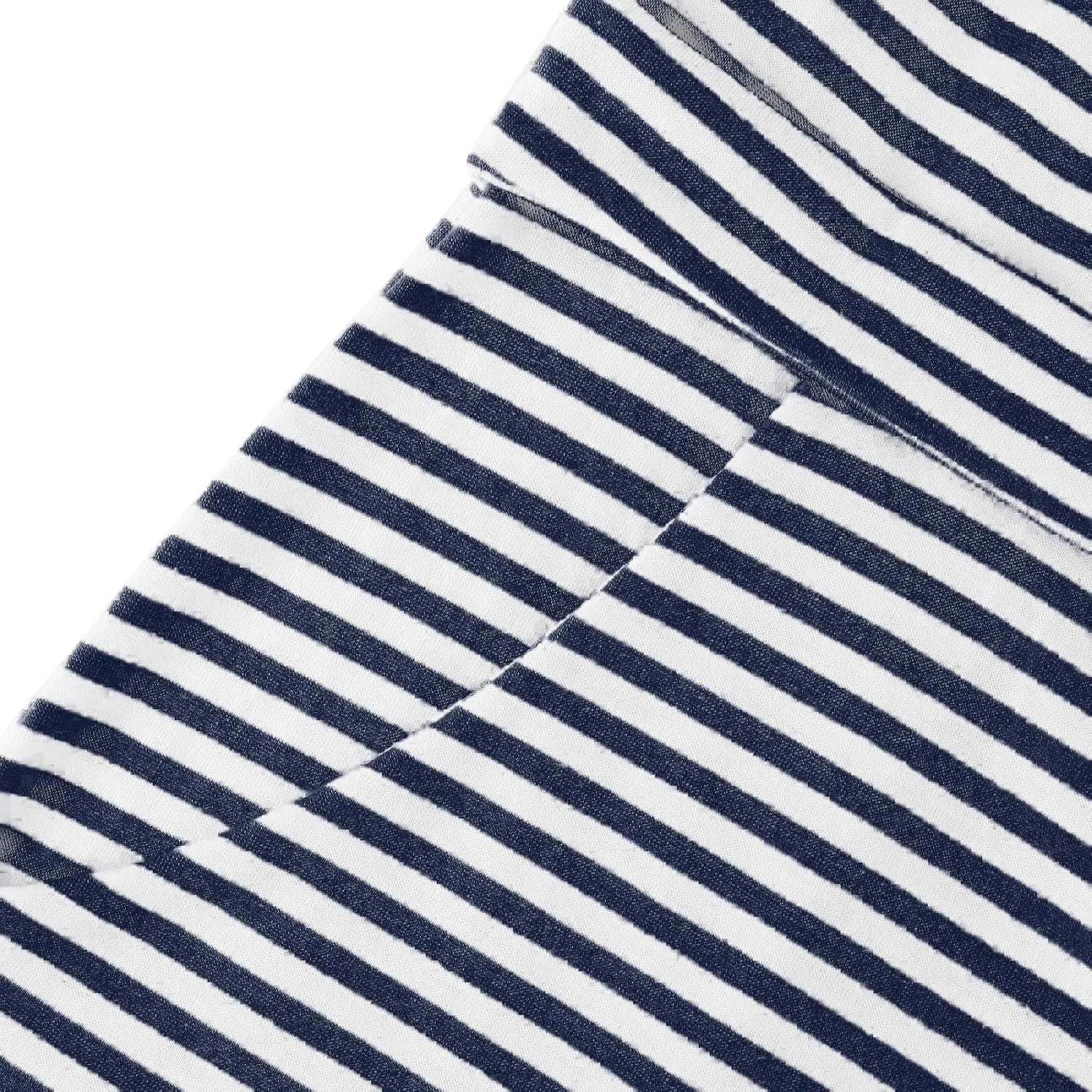 Striped Tshirt Dress Women Tie Strap Front T Shirt Dress with Pockets Summer Crew Neck Short Sleeve Knee Length Dresses