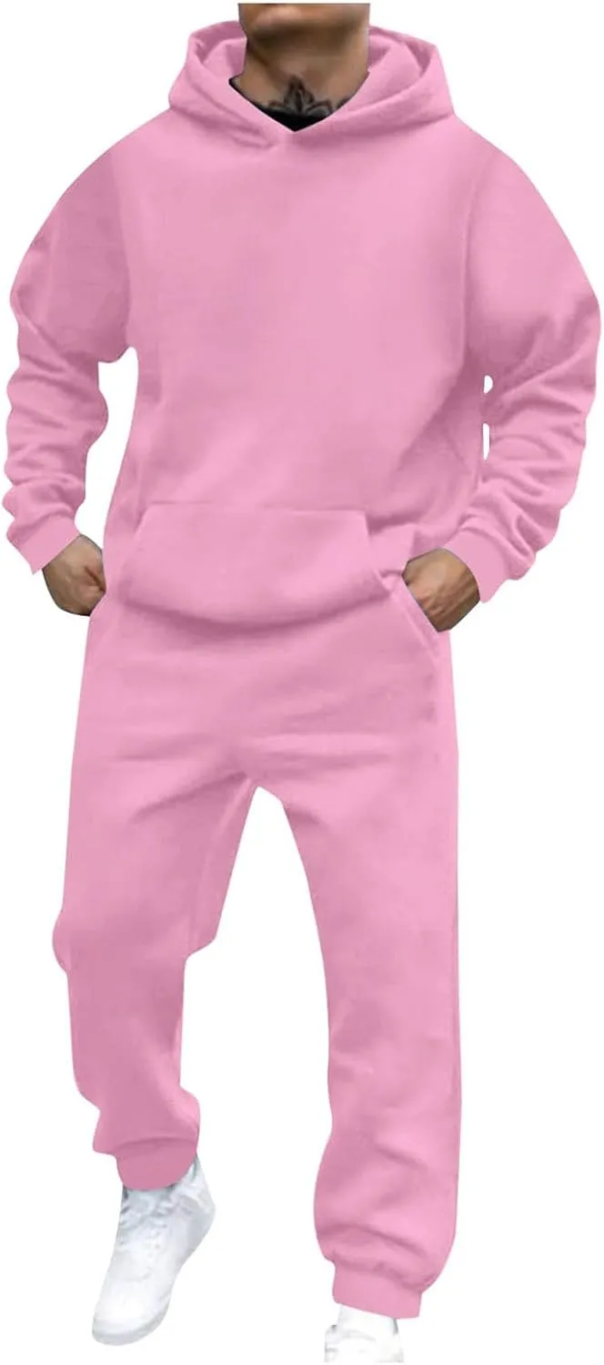 Sweat Suits for Men 2 Piece Set Sport Outfits Pullover Hoodie Sweatshirt Tracksuit & Joggers Sweatpants Sweatsuit Set