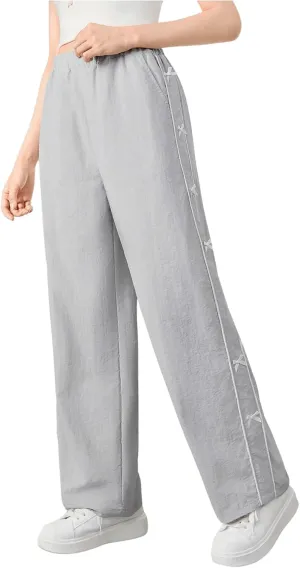 SweatyRocks Girl's Wide Leg Bow Pants Elastic High Waist Cute Loose Trousers with Pockets