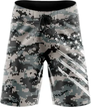Tactical Pro Supply American Board Shorts - American Flag Board Shorts | Men's Swimwear, American Flag Swim Trunks w/Pockets