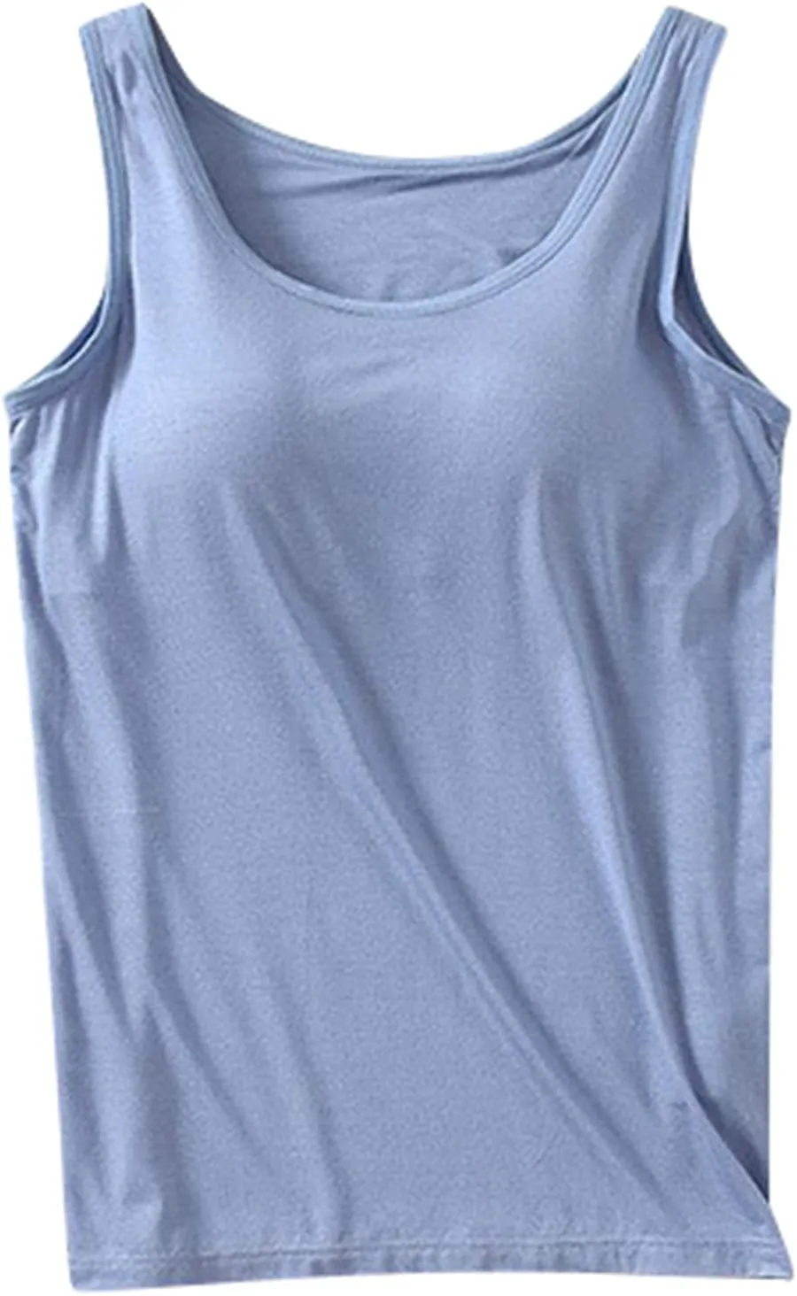 Tank Top with Built in Bra for Women Sleeveless V Neck Workout Padded Tops 2025 Summer Y2K Casual Plus Size Camisole Clothes