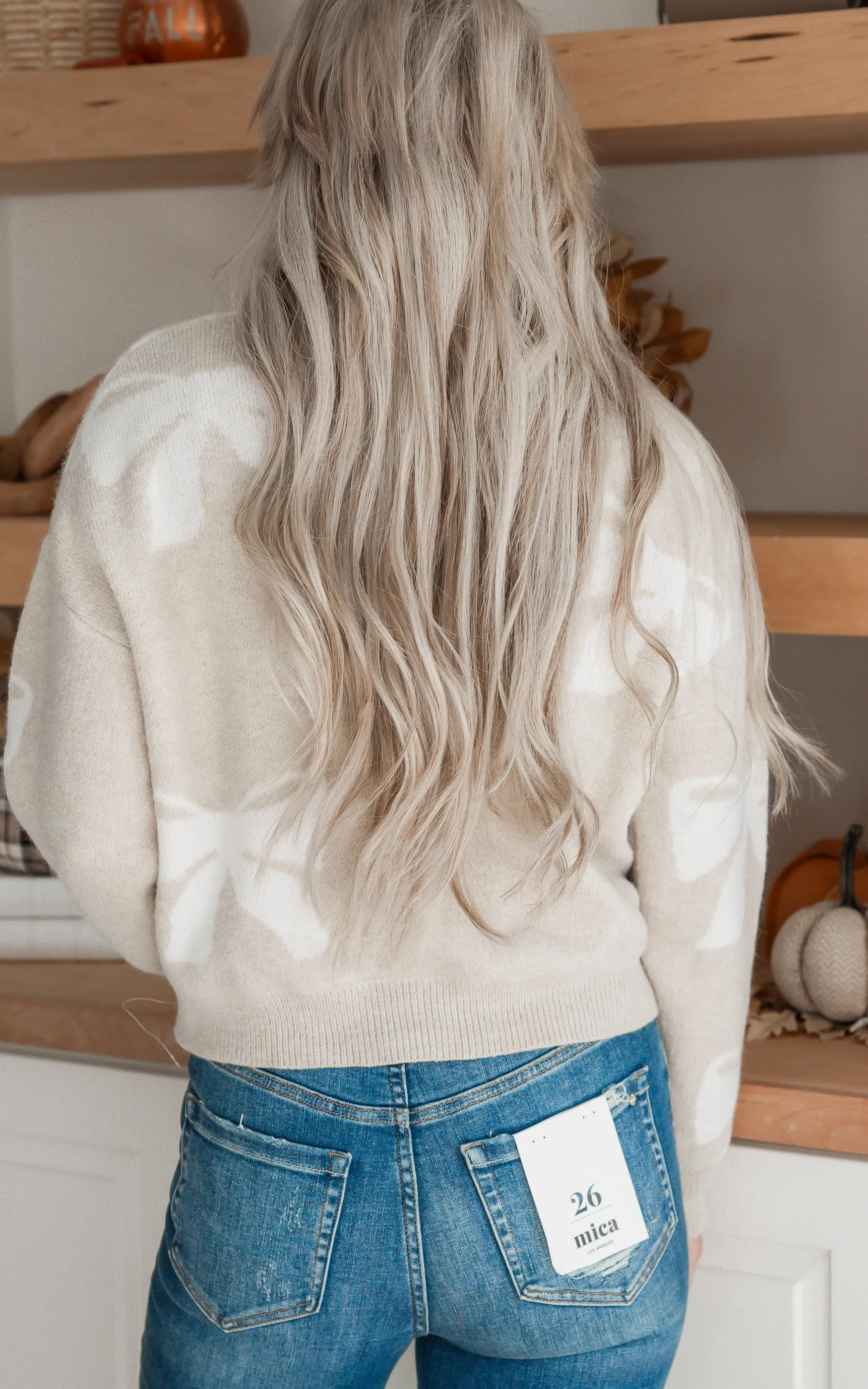 Taupe Bowtie Sweater by Salty Wave **DEAL-COUPON EXCLUDED