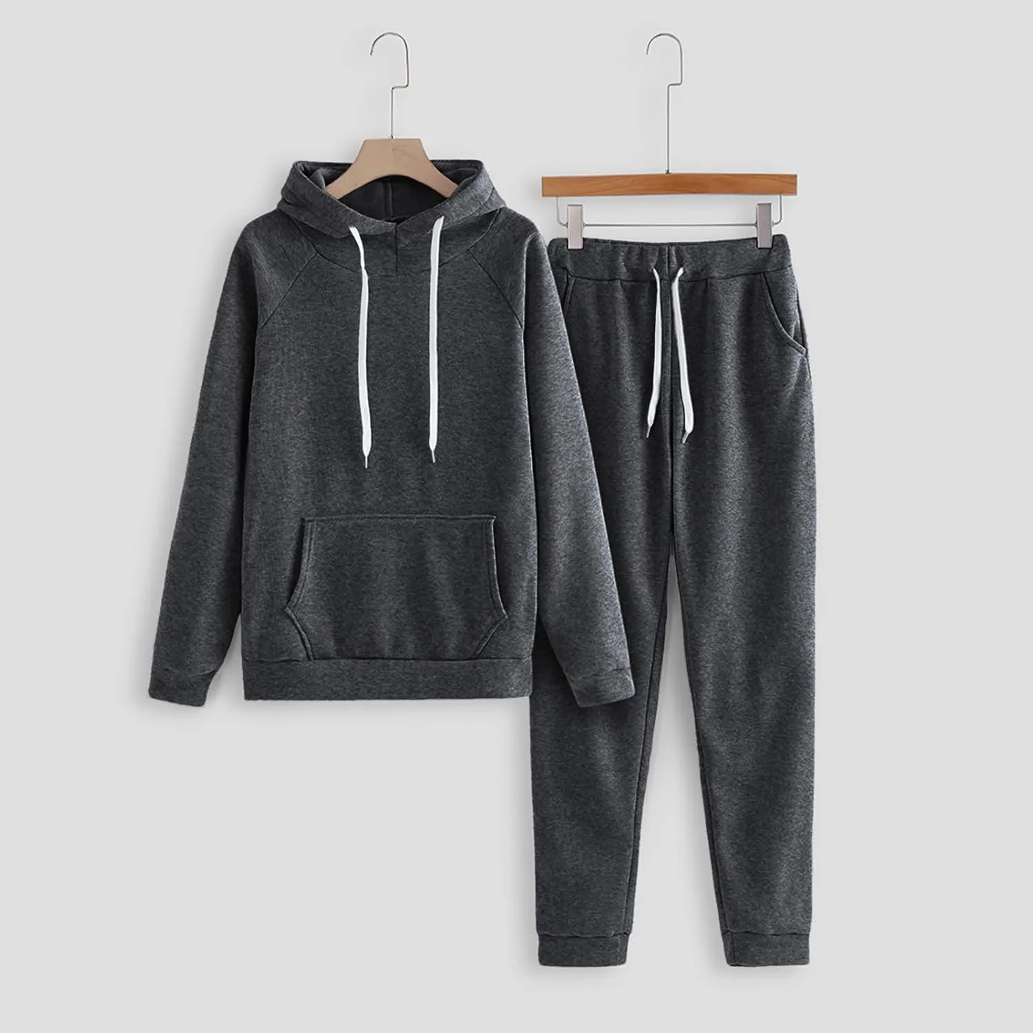 Two Piece Sets for Women Long Sleeve Crewneck Color Block Pants Sweatshirt and Wide Leg Sweatpant Outfits