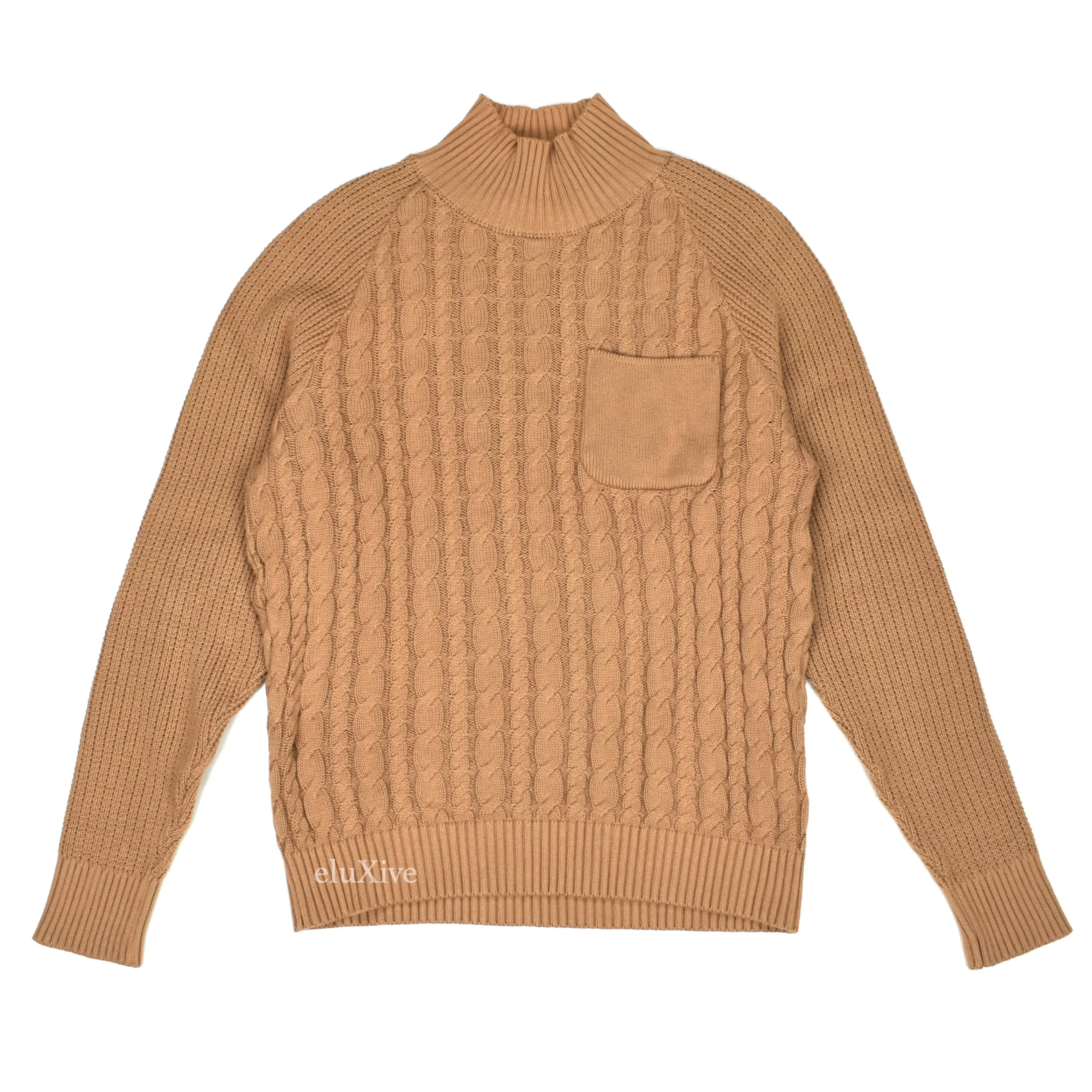 Undercover - AW12 'Psycho Color' Tan Cable Knit Mock Neck Sweater