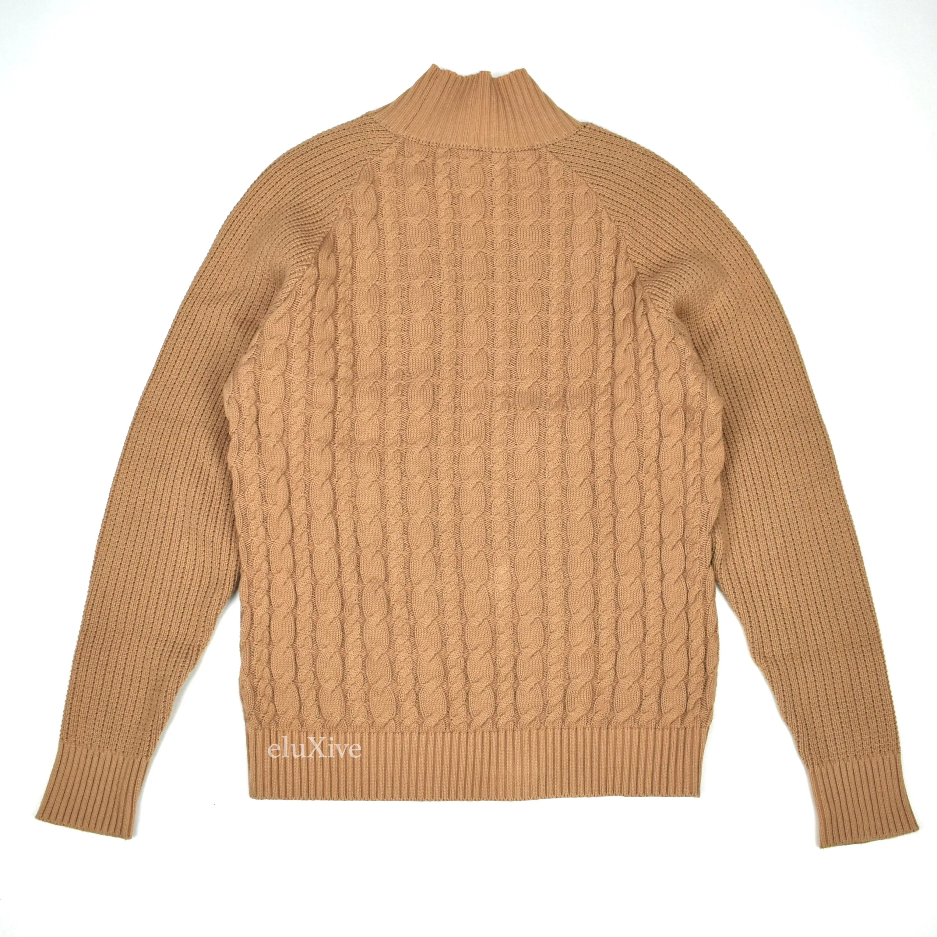 Undercover - AW12 'Psycho Color' Tan Cable Knit Mock Neck Sweater
