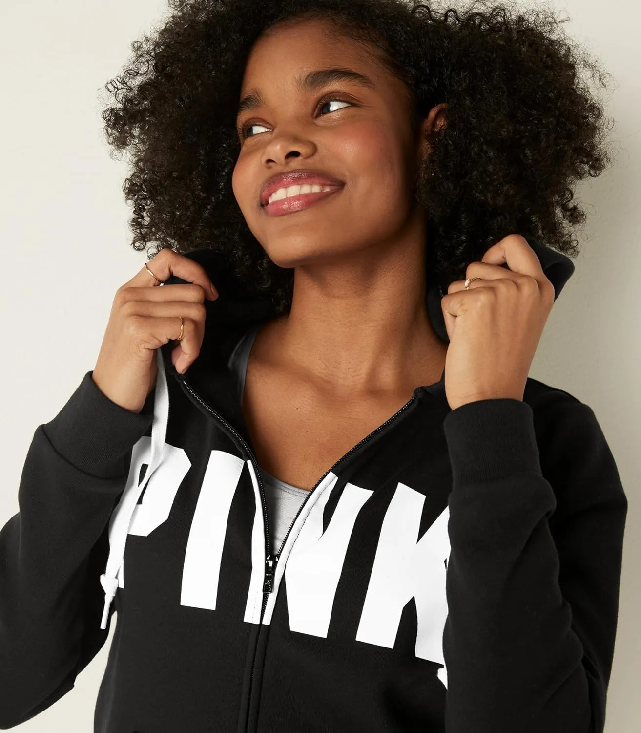 Victoria's Secret Women's PINK Logo Full Zip-up Sweatshirt (XS-XXL)