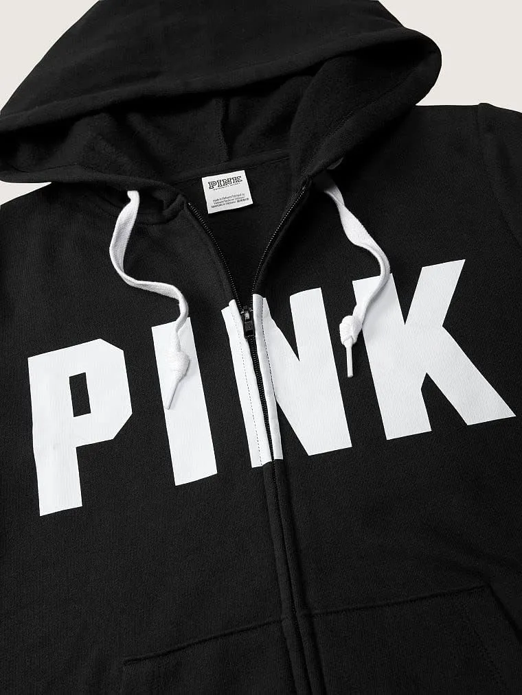 Victoria's Secret Women's PINK Logo Full Zip-up Sweatshirt (XS-XXL)