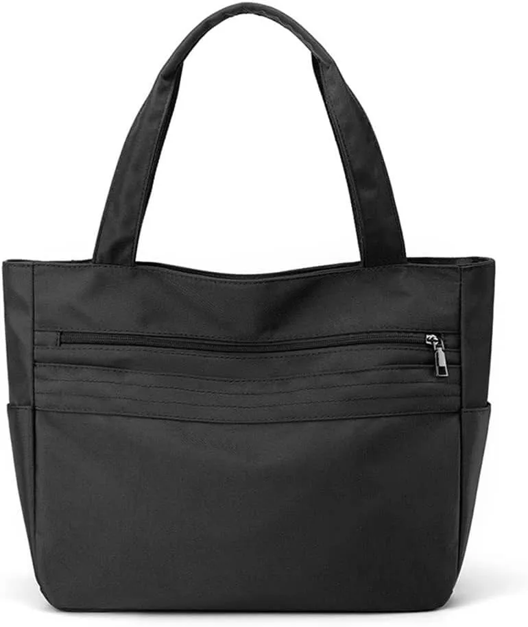 Waterproof Shoulder Multi Pockets Top Handle Casual Lightweight Tote Shopping Women Nylon Handbag