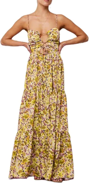 Women Boho Tie Shoulder Maxi Dress Y2k Floral Smocked Tiered Patchwork Long Dress Sleeveless Flowy Beach Sundresses