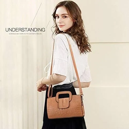 Women Flap Tote Top Handle Satchel Handbags PU Leather Clutch Purse Shoulder Bag