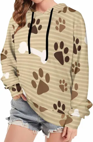Women Hoodie Boston Terrier Pattern Oversized Drawstring Sweatshirts Hoodies Long Sleeve Shirts Pullover Clothes