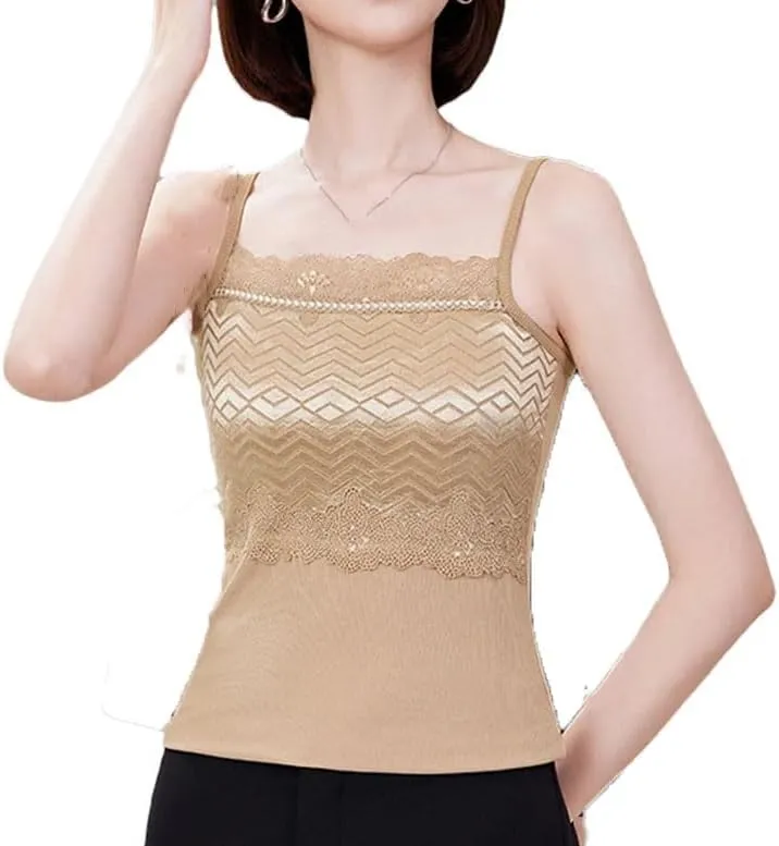 Women Lace Tank Top Summer Sleeveless Slim Casual Vest Lightweight Beach Party Camisole