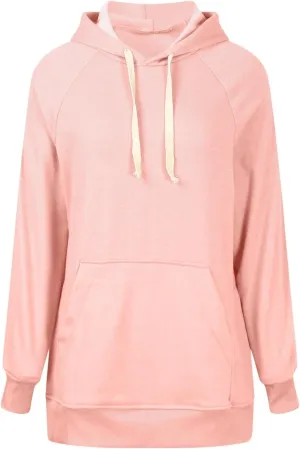 Women Oversized Hoodie Dress Pullover Long Sleeve Winter Front Pocket Sweatshirt Fall Tops Casual Maxi Loungewear