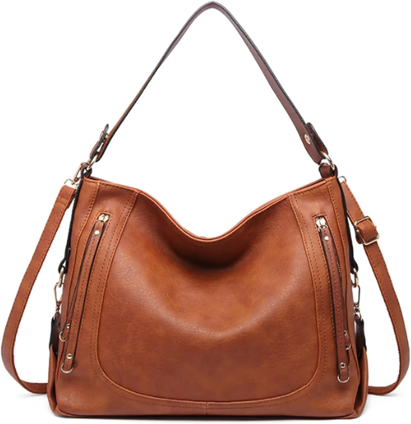 Women Purse and Handbag PU Leather Satchel Tote Zipper Top-handle Shoulder Bag