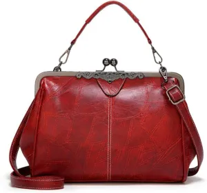 Women Retro Tote Hobo Bags PU Leather Top Handle Backpacks Clutches Satchel Handbags