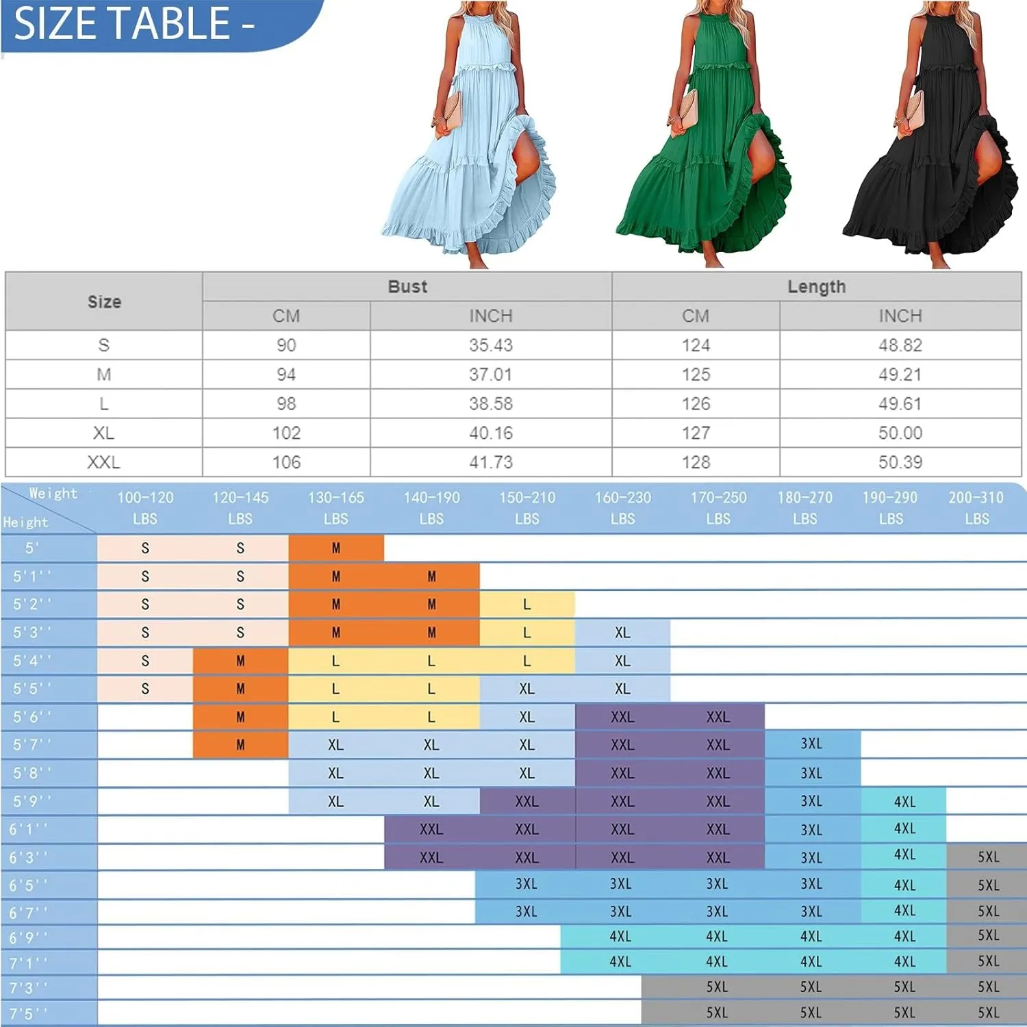 Women Summer Dresses Flowy Smocked Maxi Dress Sleeveless Tie Shoulder Boho Long Dresses Y2K Swing Beach Sundresses