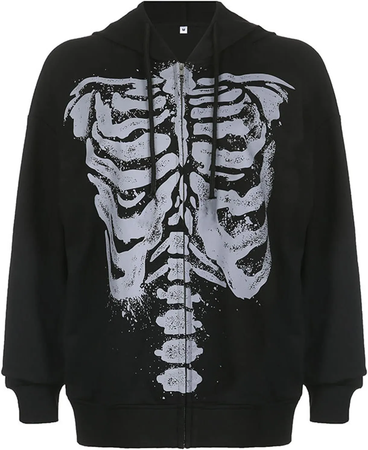 Women Zip Up Hoodie Y2k Vintage Graphic Oversized Sweatshirt Long Sleeve Goth Jacket Full Grunge Streetwear