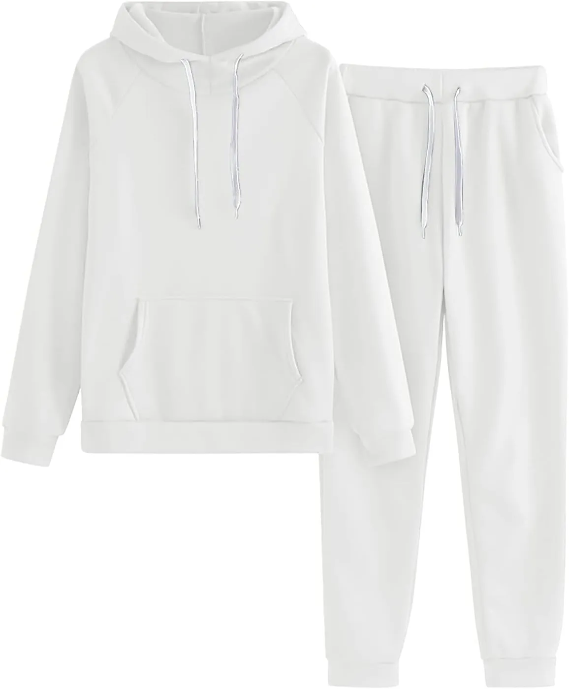 Women's 2024 Fall Two Piece Outfit Long Sleeve V Neck Printed Suits Sweatshirt Wide Leg Sweatpant Suit