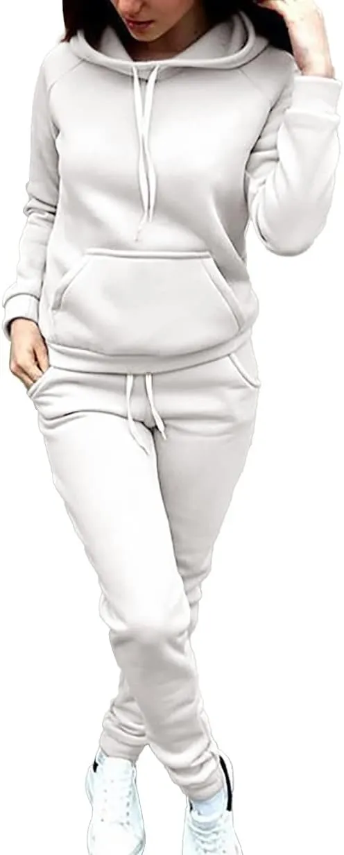 Women's 2024 Fall Two Piece Outfit Long Sleeve V Neck Printed Suits Sweatshirt Wide Leg Sweatpant Suit
