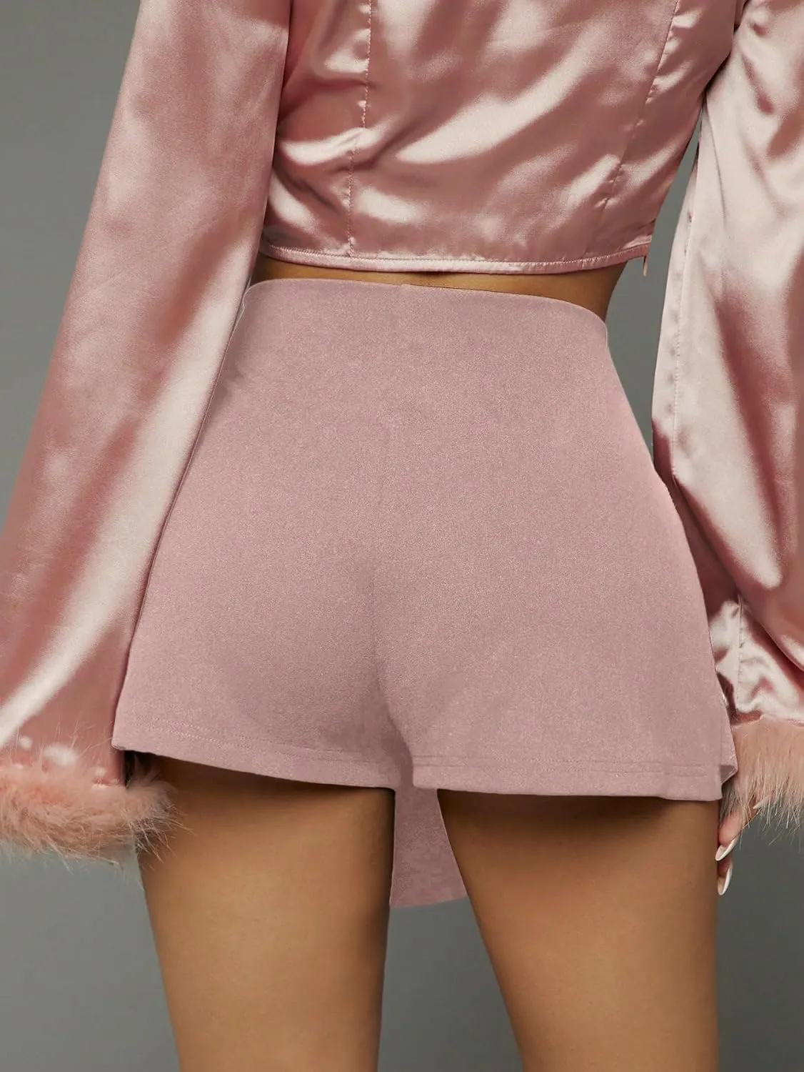 Women's 2025 Casual Plain Shorts Casual Skort