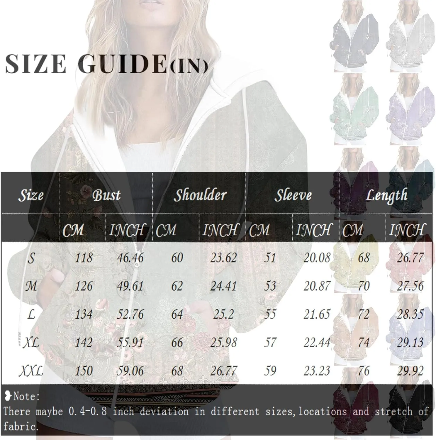 Women's Cute Hoodies Casual Y2k Long Sleeve Outwear Zip Up Sweatshirts Drawstring Teen Girl Fall Jacket with Pocket