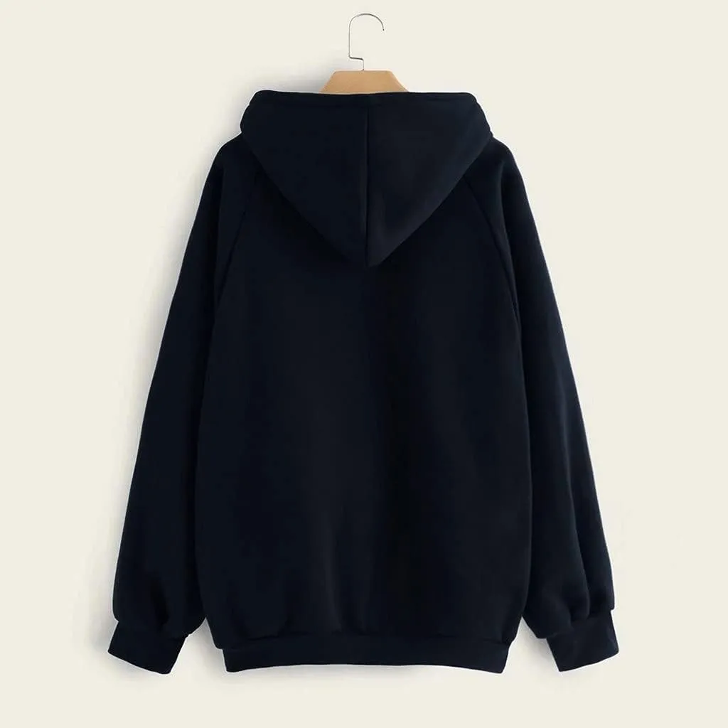 Women's Hoodies Casual Long Sleeve Pullover Tops Pocket Solid Oversized Fall Winter Lightweight Hooded Sweatshirts