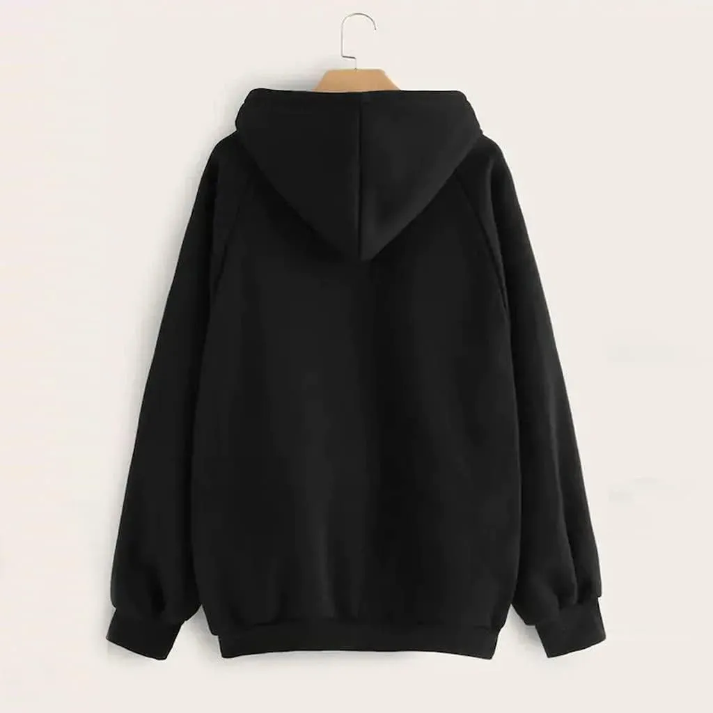 Women's Hoodies Casual Long Sleeve Pullover Tops Pocket Solid Oversized Fall Winter Lightweight Hooded Sweatshirts