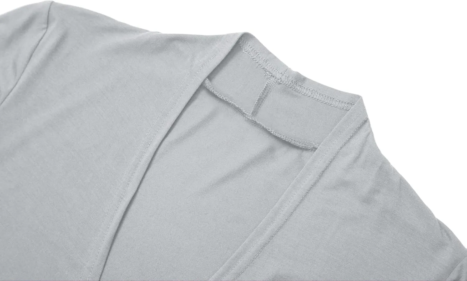 Women's Open Front Drape Cardigan Short Sleeves Solid Lightweight Cardigan
