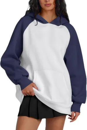 Womens Oversized Hoodies Fleece Casual Sweatshirts Basic Long Sleeve Sweaters Pullover 2024 Fall Winter Outfits