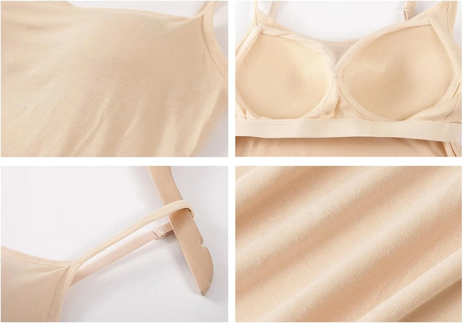 Women's Shelf Bra Camisole Tops Built in Bra Spaghetti Strap Workout Yoga Shirts Basic Layer Padded Bras Tank Tops