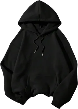 Women's Solid Color Hoodie Sweatshirt Casual Loose Oversized Pullover Hoodie With Pockets