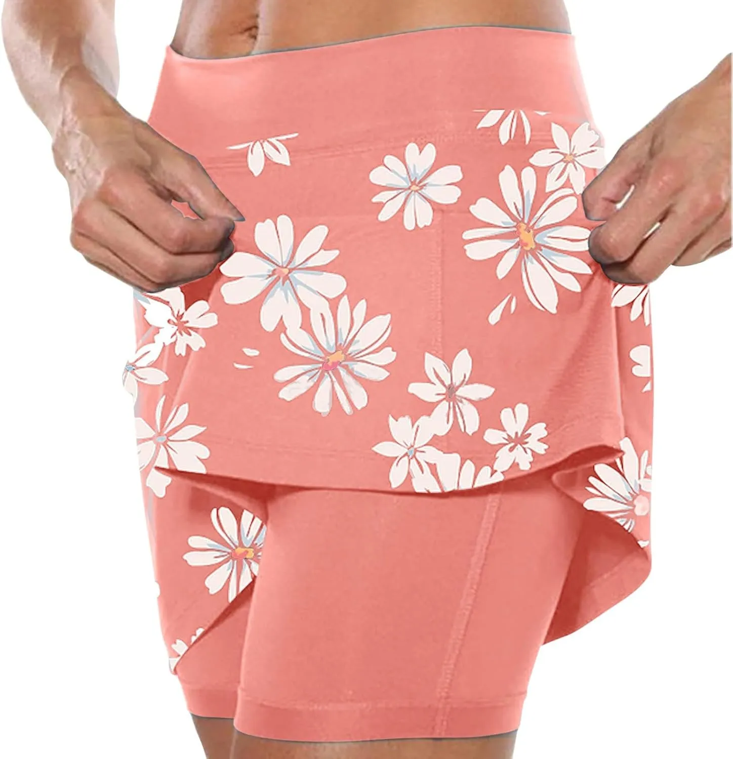 Womens Summer Tennis Skirts with Shorts Underneath, Pickleball, Athletic, Workout and Golf Skorts with Pockets