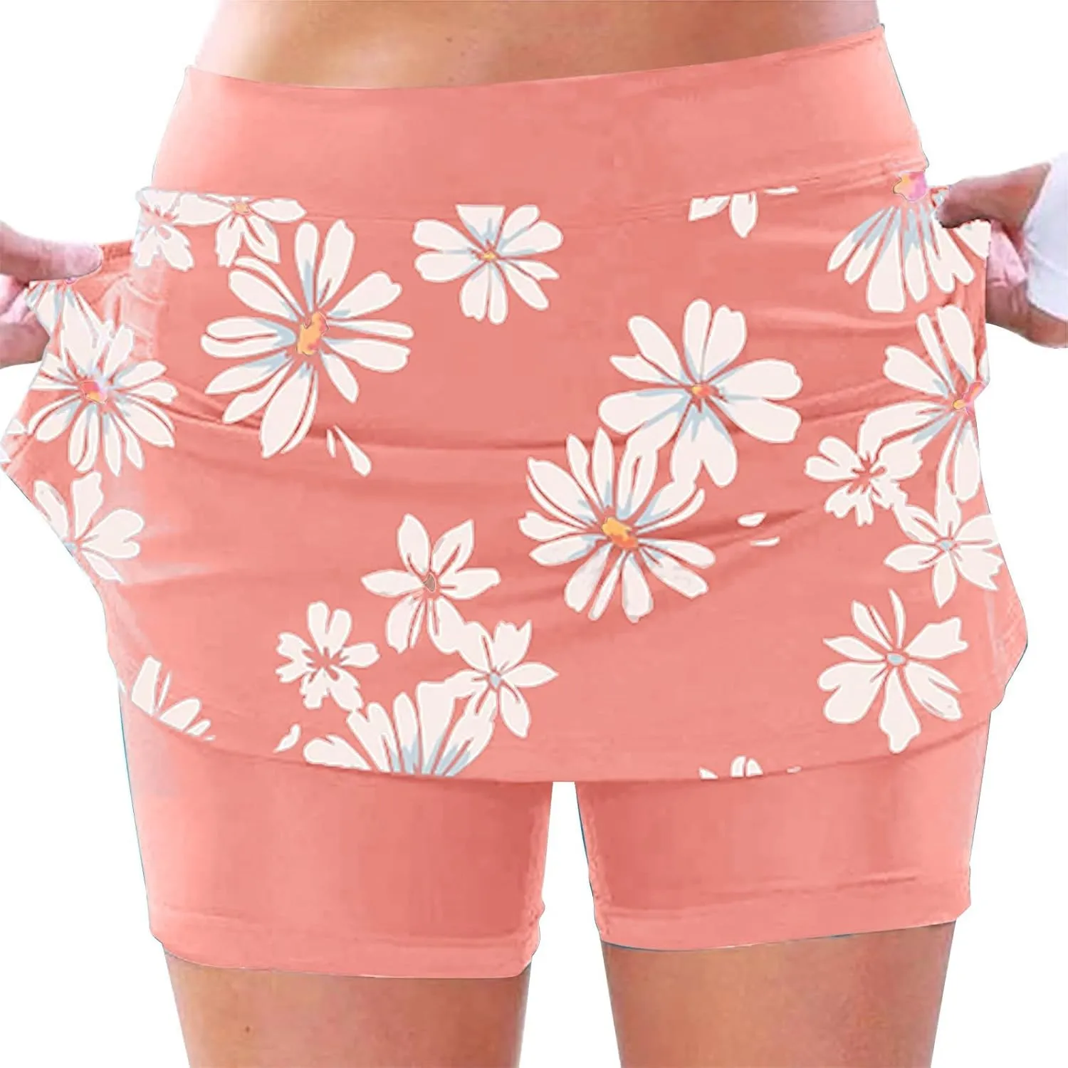 Womens Summer Tennis Skirts with Shorts Underneath, Pickleball, Athletic, Workout and Golf Skorts with Pockets