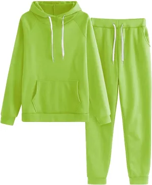Women's Two Piece Tracksuit Fall Long Sleeve Crewneck Loose Plus Sweatshirt Wide Leg Sweatpant