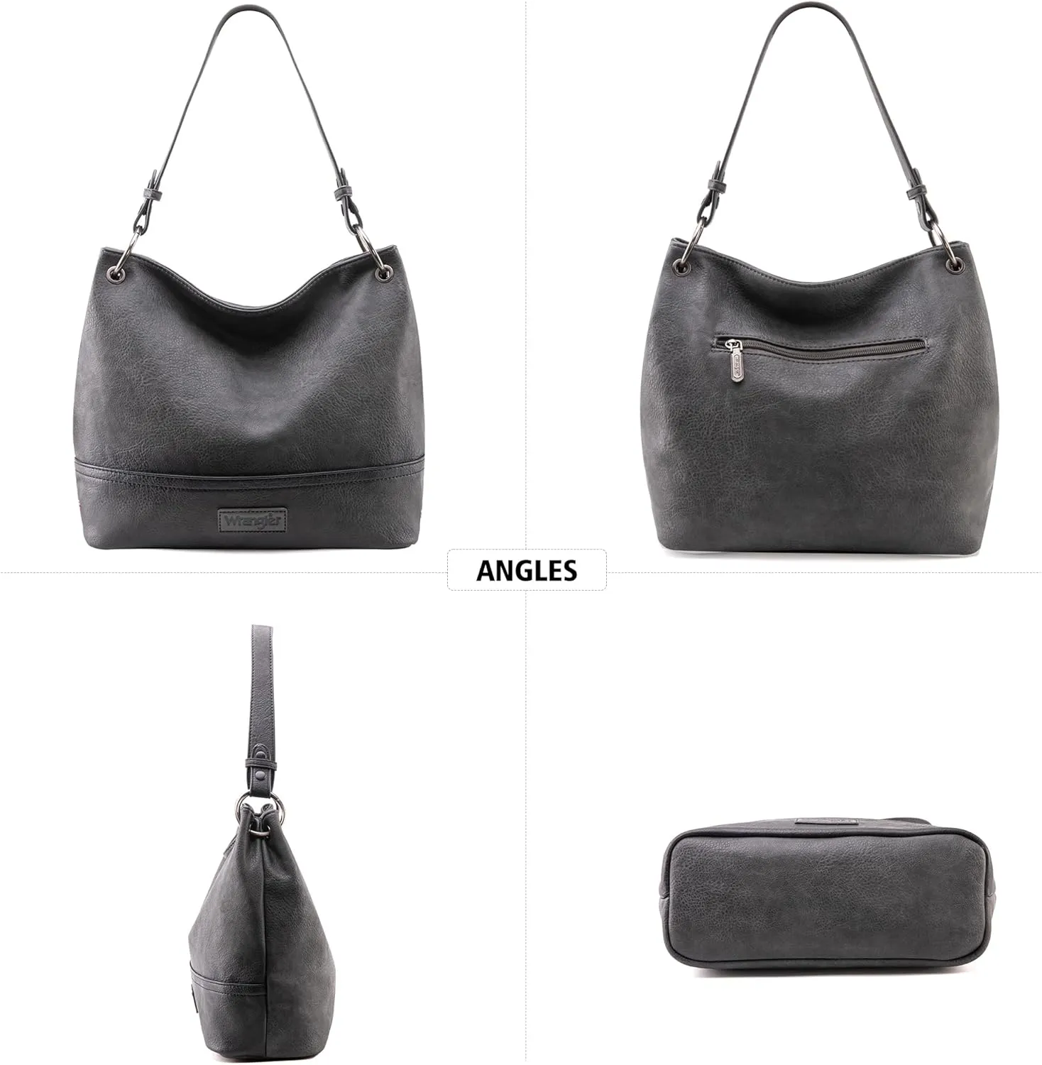 Wrangler Hobo Bags for Women Vegan Leather Top Handle Shoulder Purses and Handbags