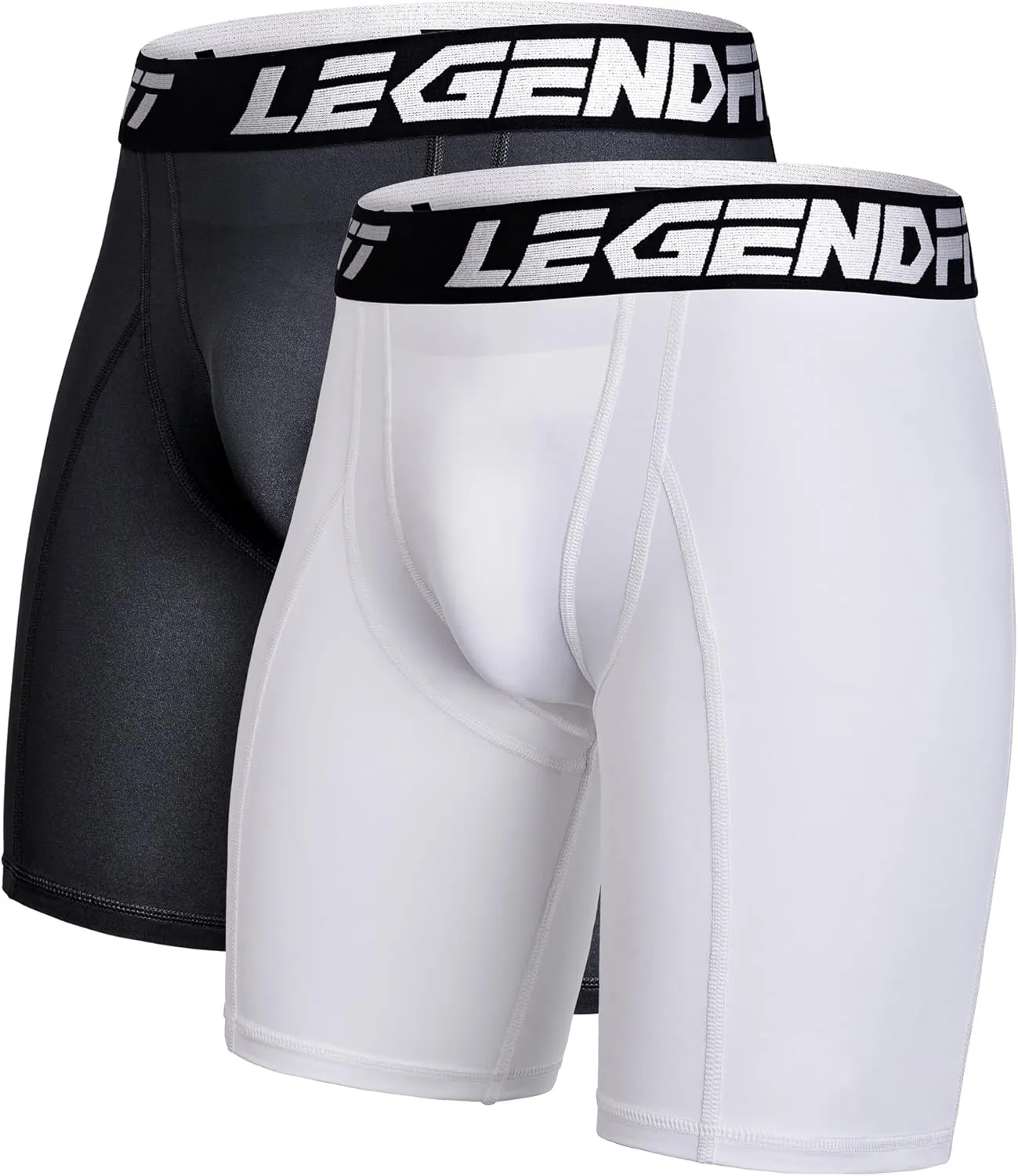 Youth Boys Baseball Compression Underwear w/Cup Pocket(NO Cup) Protective Athletic Shorts Football - 2 Pack