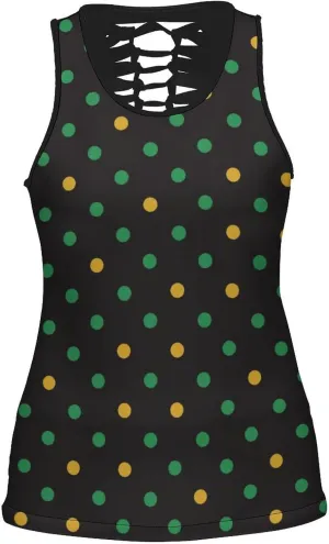 Zakqeik Jamaica Womens Basic Crop Tank Top Casual Solid Round Neck Sleeveless Camisole