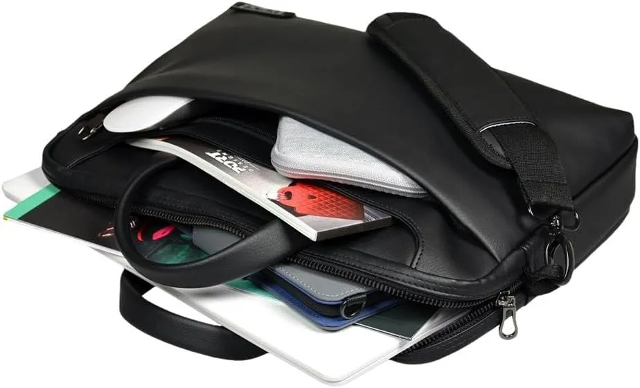 Zurich Top Loading Padded Case Shoulder Bag for 14/15.6-Inch Laptops, Black